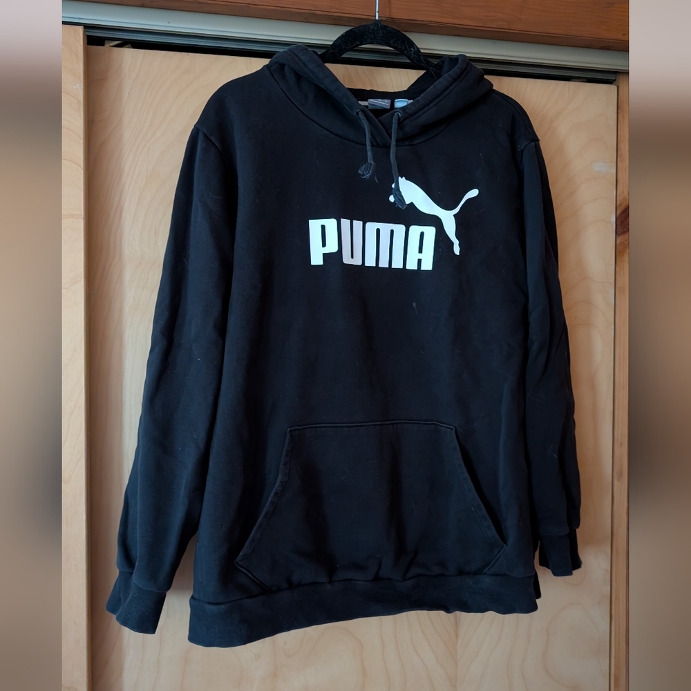 PUMA Women's Black Hoodie with Logo